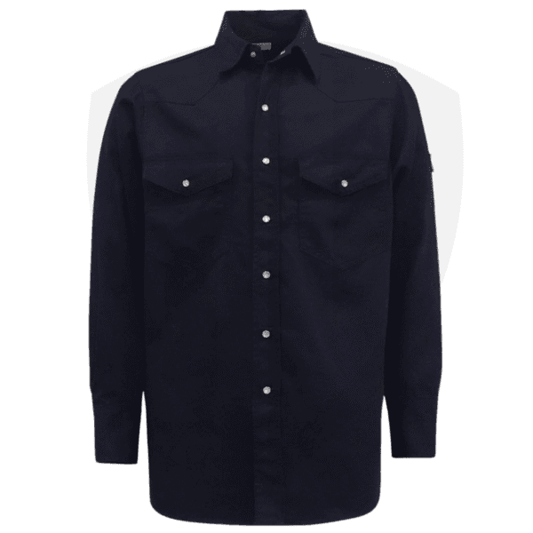 Flame-Resistant Welding Shirt – 8oz Cotton Twill, Dual Chest Pockets, Triple-Snap Cuffs