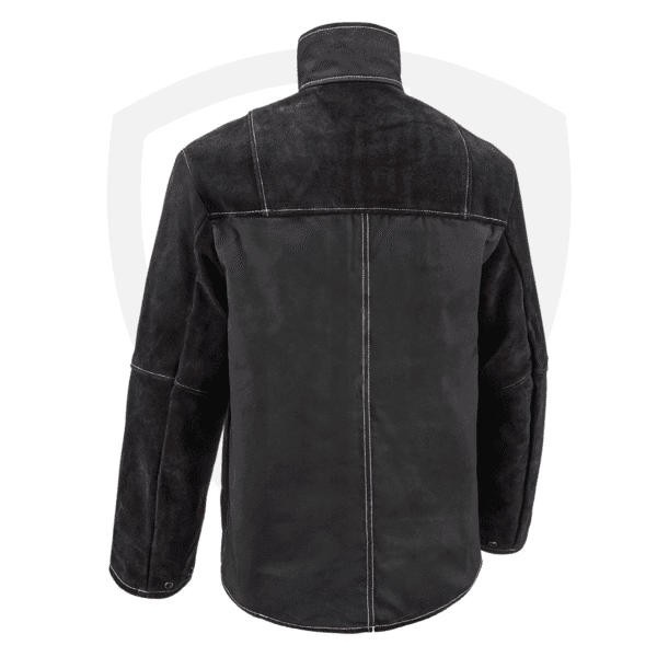 Large Split Leather Welding Jacket with Cotton Back and Kevlar Stitching