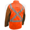 Split Cowhide Sleeve Welding Jacket with FR Cotton Body and Reflective Back