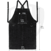 Heavy-Duty Split Cowhide Leather Welding Apron with X-Harness and Tool Pockets