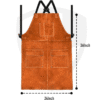 Flame-Resistant Welding Apron – Split Cowhide, X-Strap Harness, Tool Storage