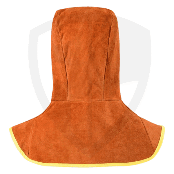 AL-LHC-02 (B) Flame-Resistant Leather Welding Hood – Velcro Closure, Foldable Design