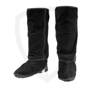 Extra-Long Cowhide Leather Welding Shoe Covers with Adjustable Velcro