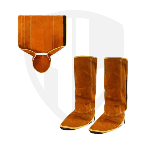 Split Cowhide Leather Welding Spats Kevlar Sewn