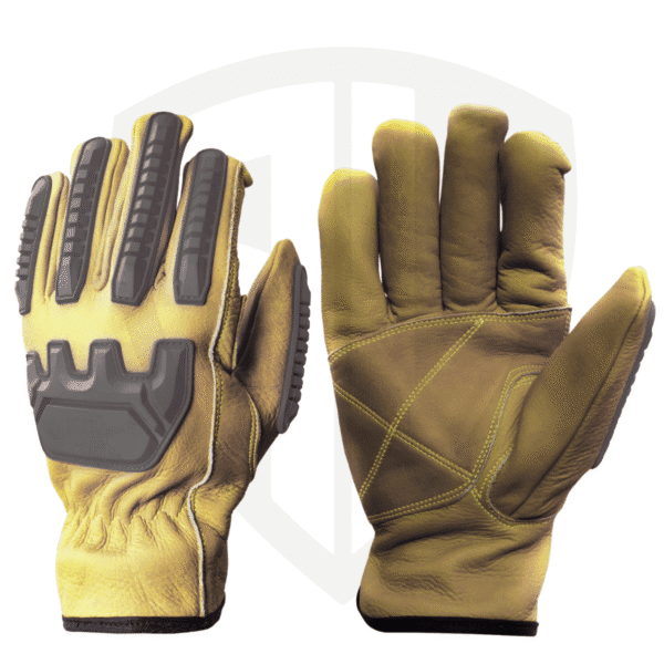 Cowhide Impact Resistant Gloves with TPR