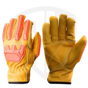 AL-MG-907 Cowhide Impact Resistant Gloves with TPR