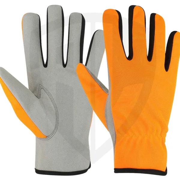 Synthetic Leather Gloves with Trinda Back