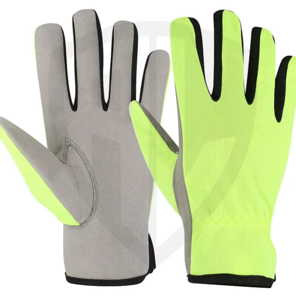 Synthetic Leather Gloves with Trinda Back