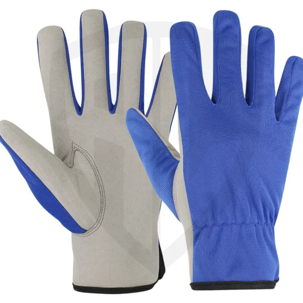 Synthetic Leather Gloves with Trinda Back