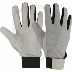 Durable Synthetic Leather Gloves with Lycra Back