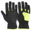 Cotton Back Synthetic Leather Gloves with Knit Wrist
