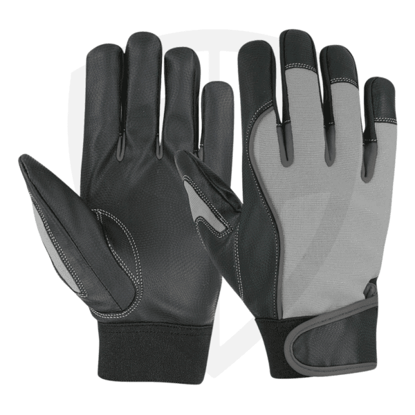 PU Mechanic Gloves with Velcro Strap