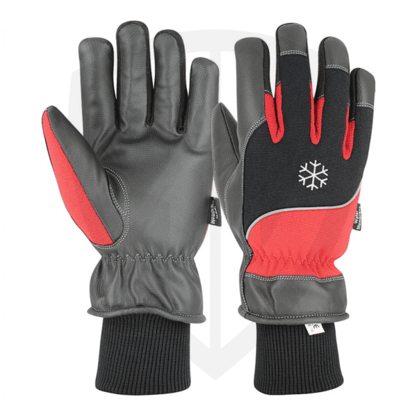 Water-Resistant PU Mechanic Gloves with Four-Way Back