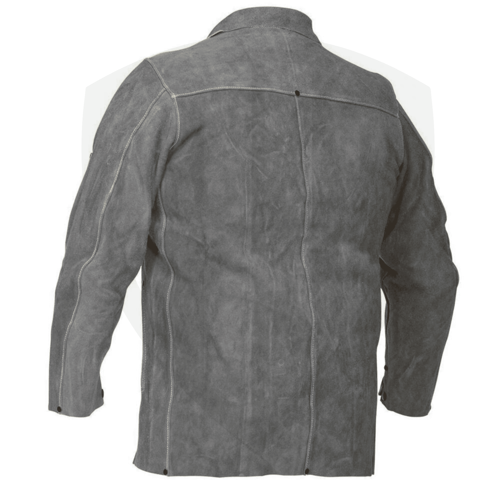 Side-Split Cowhide Leather Welding Jacket with Kevlar-Seamed Riveted Stitching