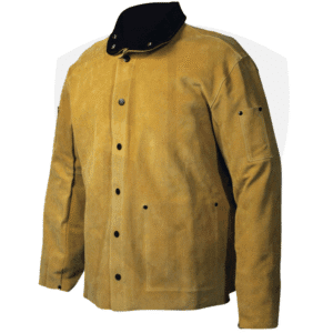Premium Side-Split Cowhide Leather Welding Jacket with Kevlar Seams & Cordura Collar