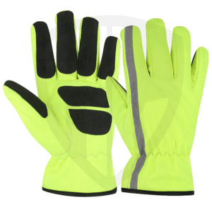 Windstopper Fleece Winter Gloves with Synthetic Leather Palm