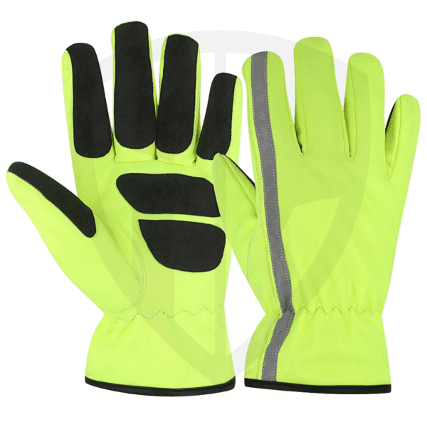 Windstopper Fleece Winter Gloves with Synthetic Leather Palm