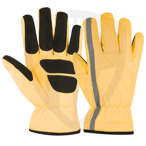 Windstopper Fleece Winter Gloves with Synthetic Leather Palm