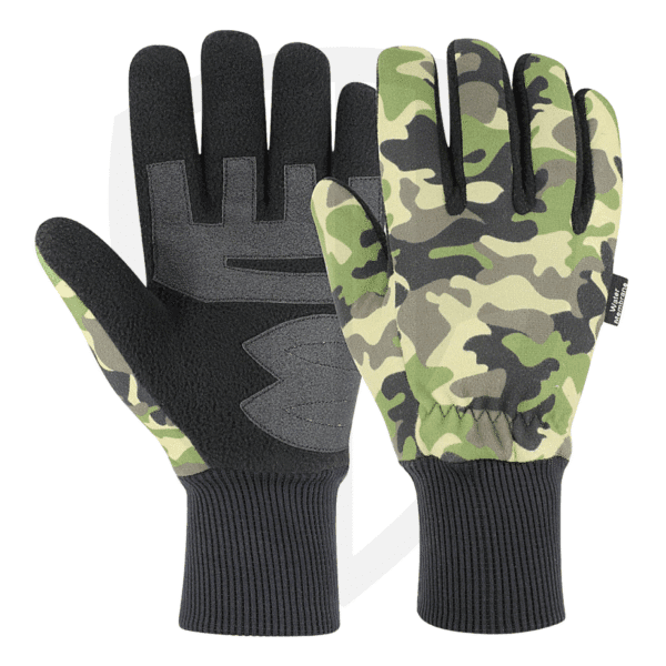 Fleece Winter Gloves with PVC Grip & Water Membrane